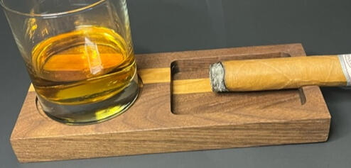 Solid Hardwood Cigar Ashtray/Coaster Combo ($50 each)