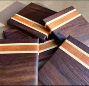 Solid Hardwood Coasters ($30)