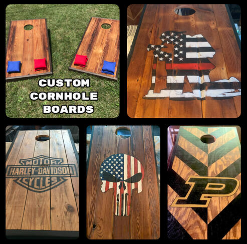 Custom Cornhole Boards ($250)