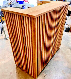 Verticle Slat Receptionist Desk