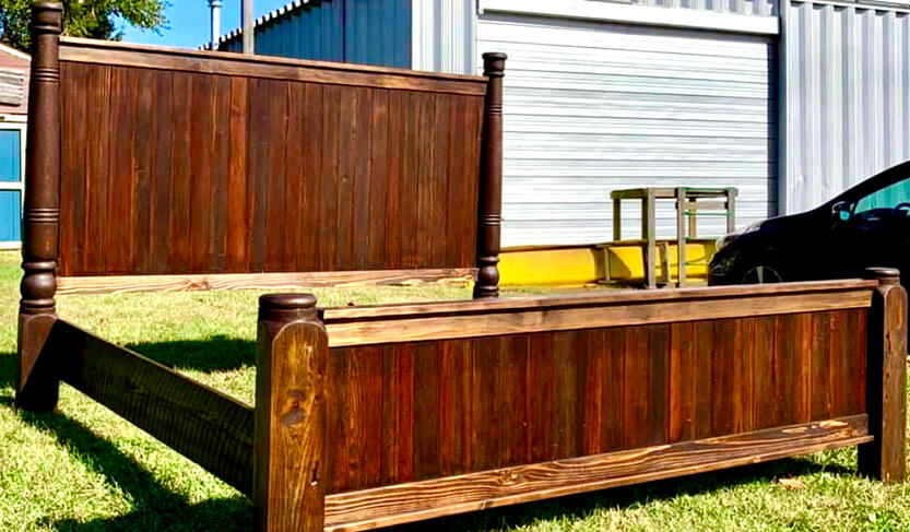 King Size Barnwood Bed Frame